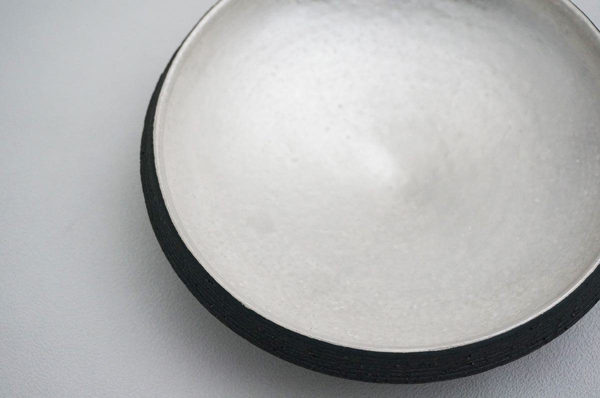 06-15 ナローボーダー 5寸鉢（内銀）