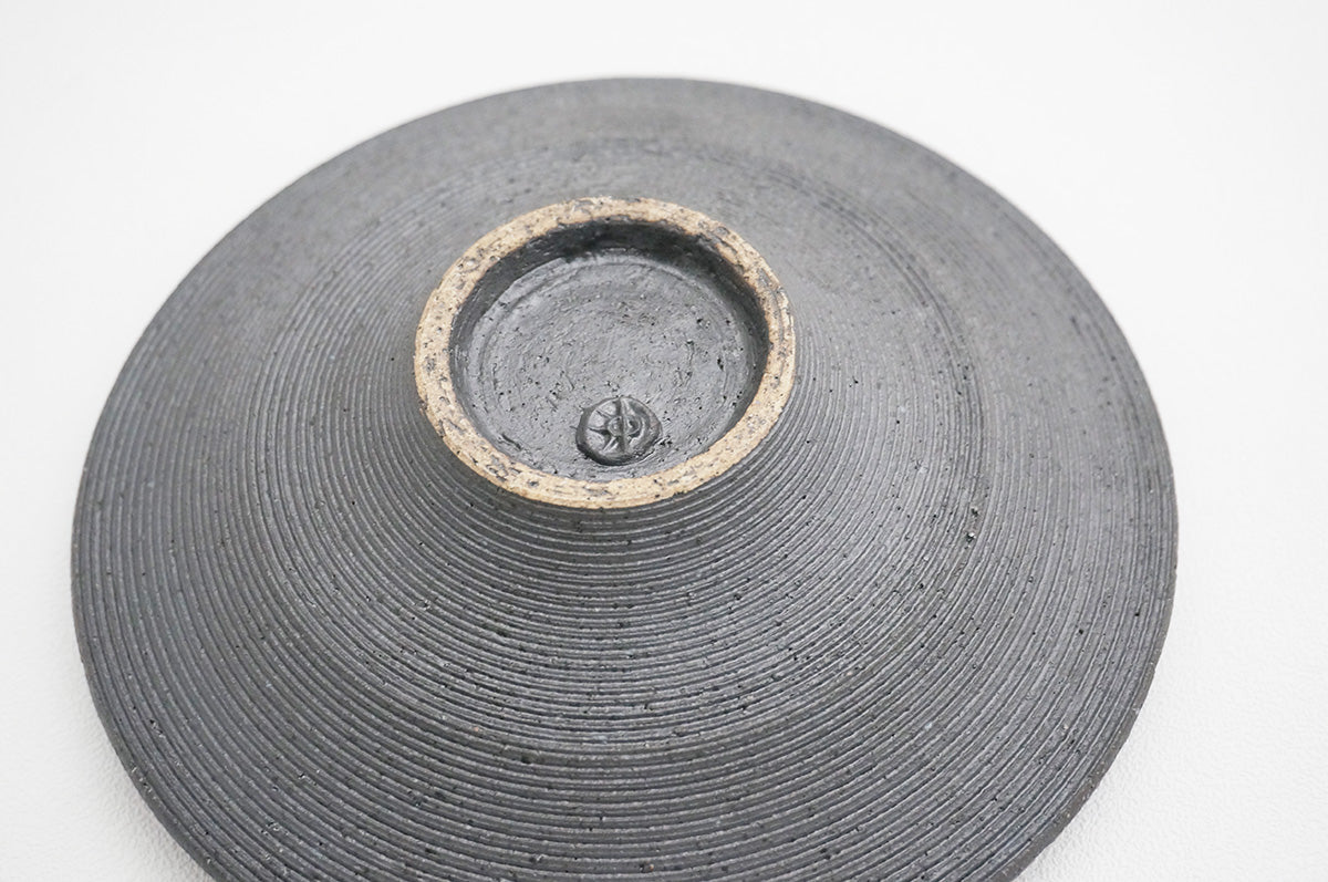 06-15 ナローボーダー 5寸鉢（内銀）