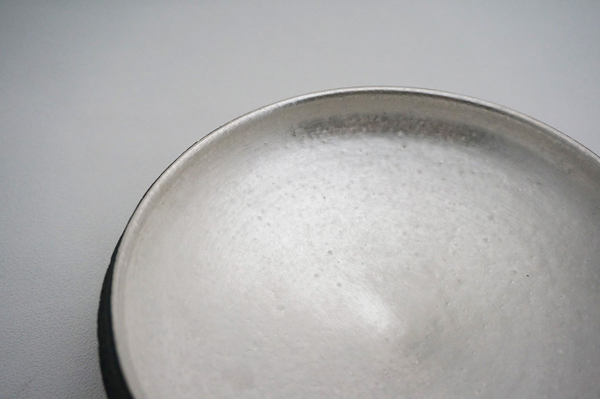 06-15 ナローボーダー 5寸鉢（内銀）