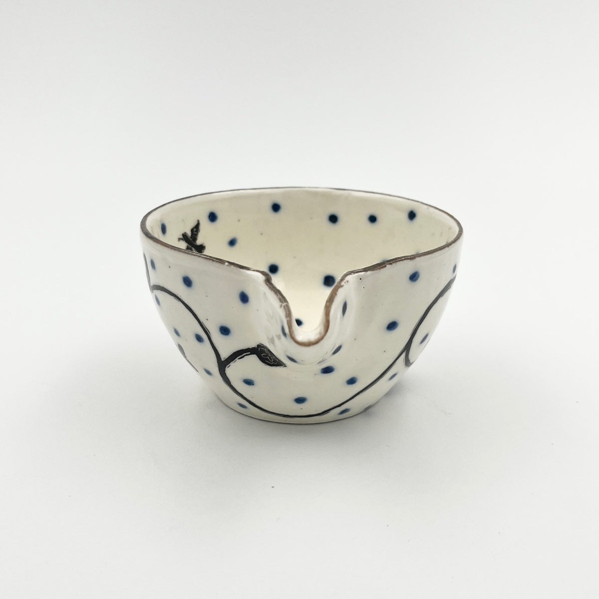 青ドット　虎文　片口