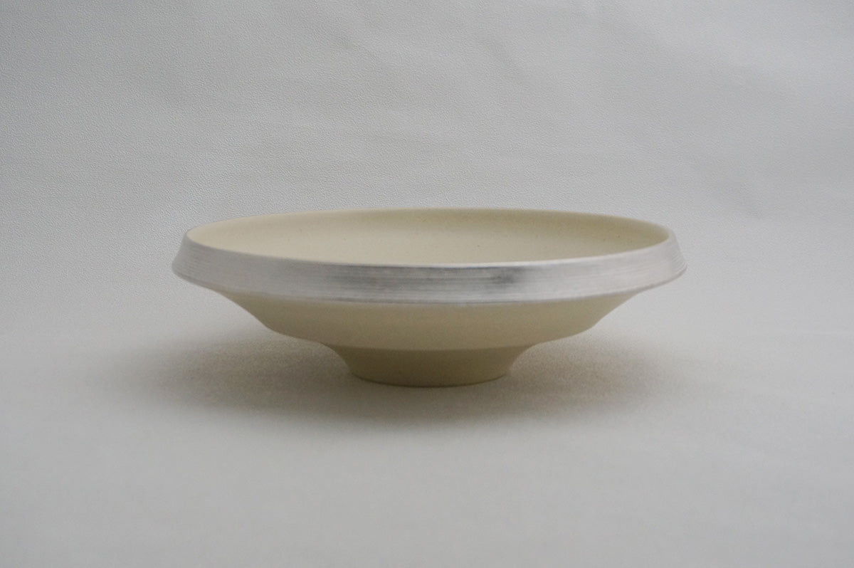 02-11 ナローボーダー 7寸鉢（外銀）