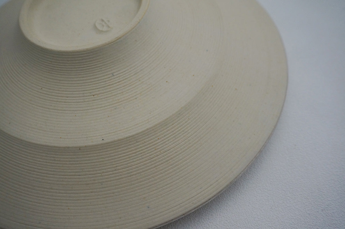 02-11 ナローボーダー 7寸鉢（外銀）