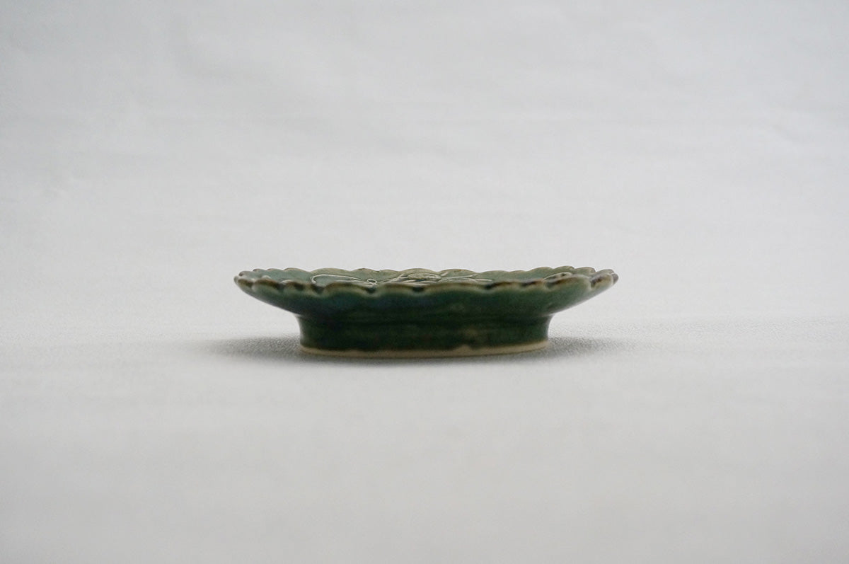 020麦穂紋オーバルフリルリム小皿