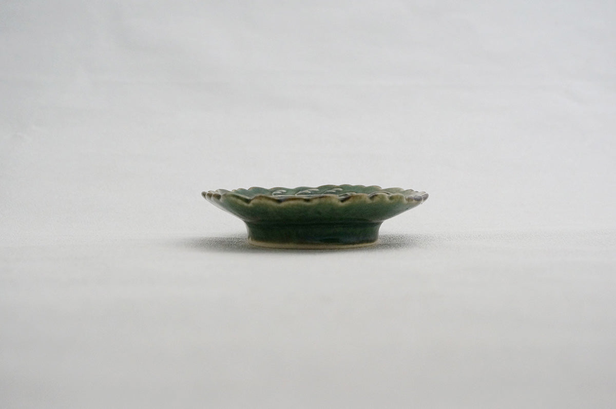 020麦穂紋オーバルフリルリム小皿