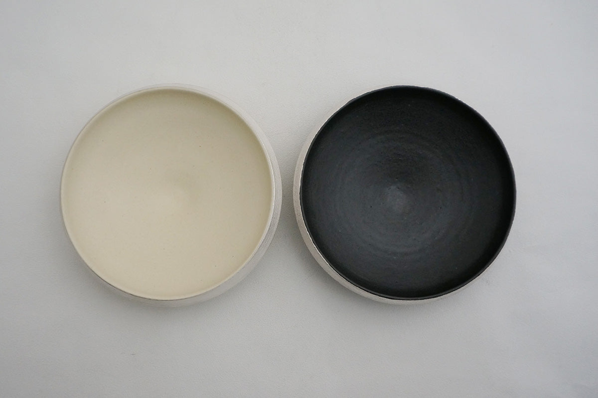 05-14 ナローボーダー 5寸鉢（外銀）