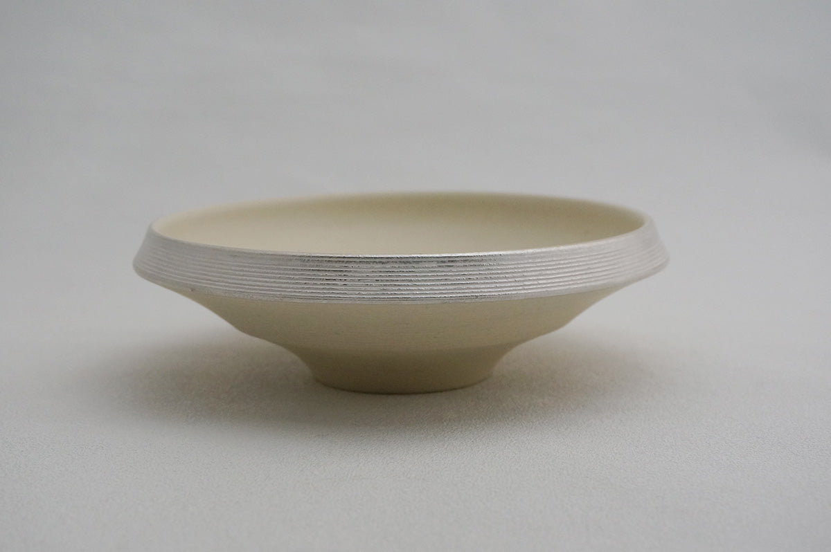 05-14 ナローボーダー 5寸鉢（外銀）