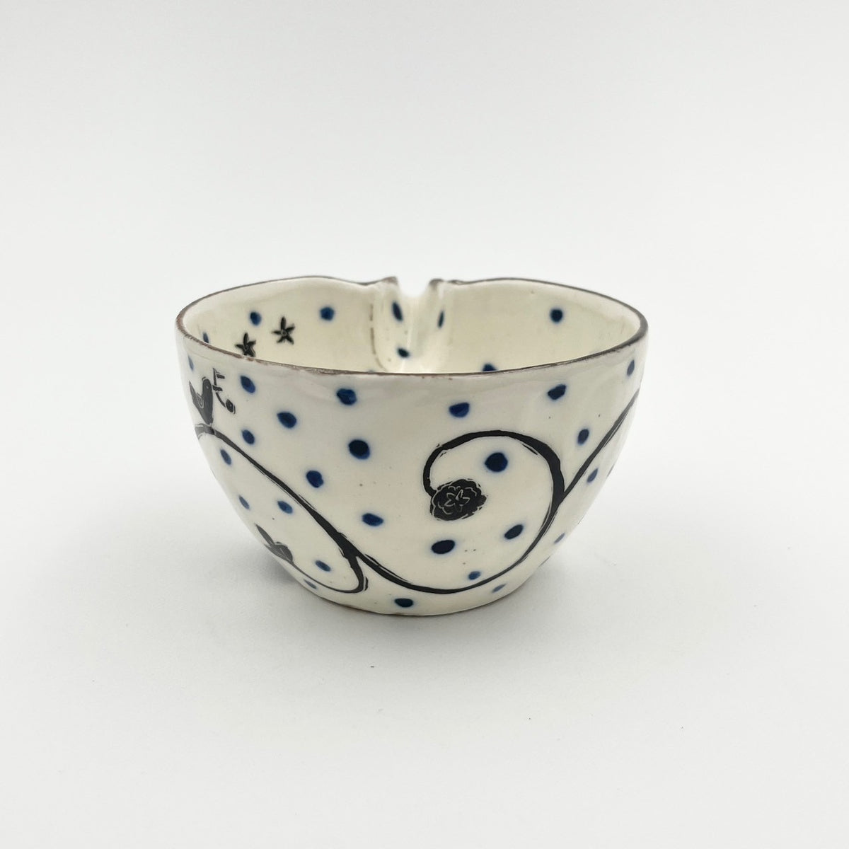 青ドット　虎文　片口