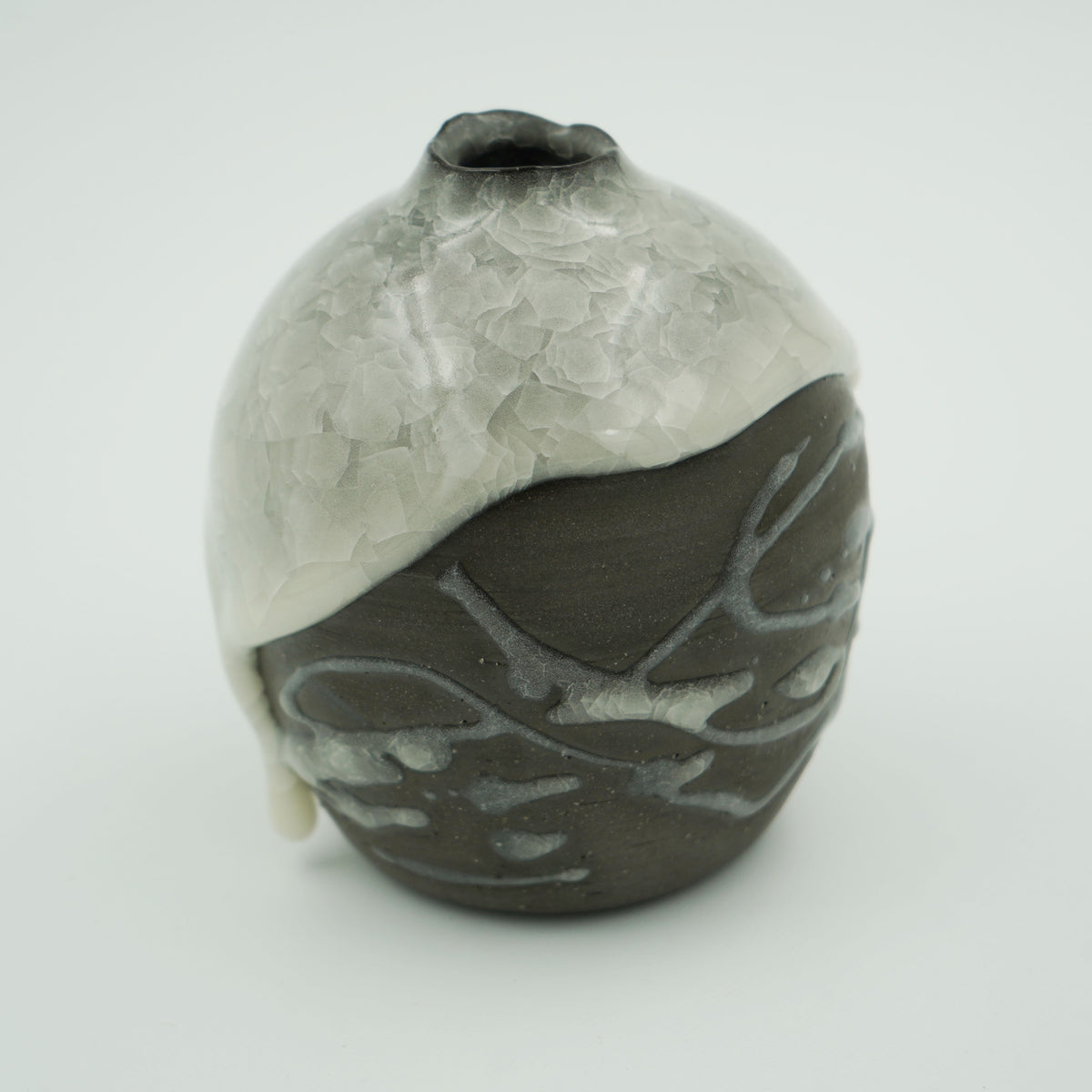 氷裂貫入　花器