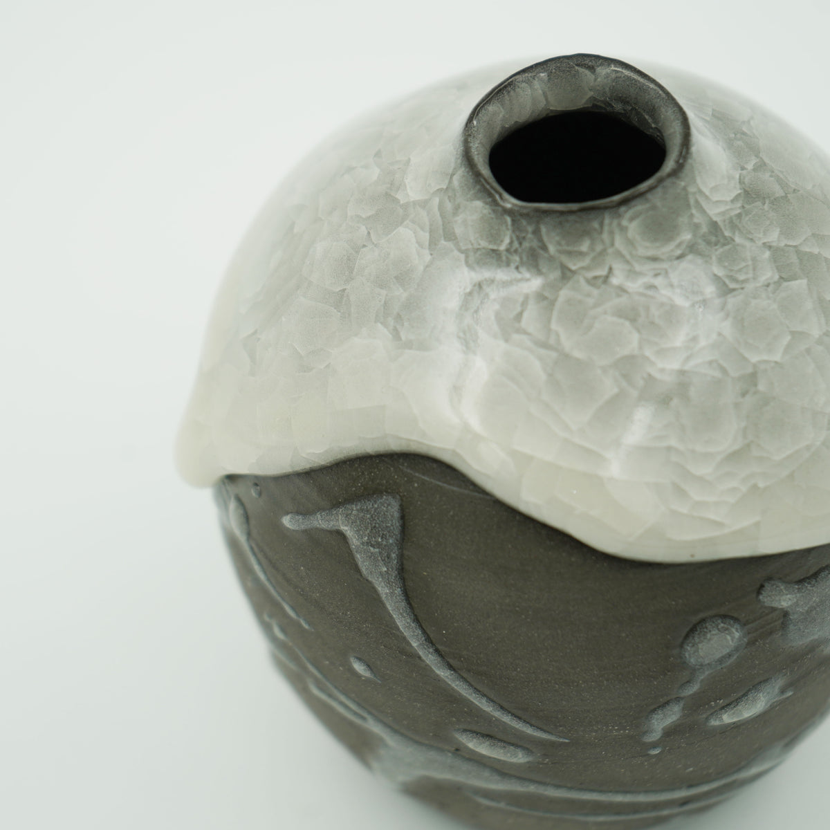 氷裂貫入　花器