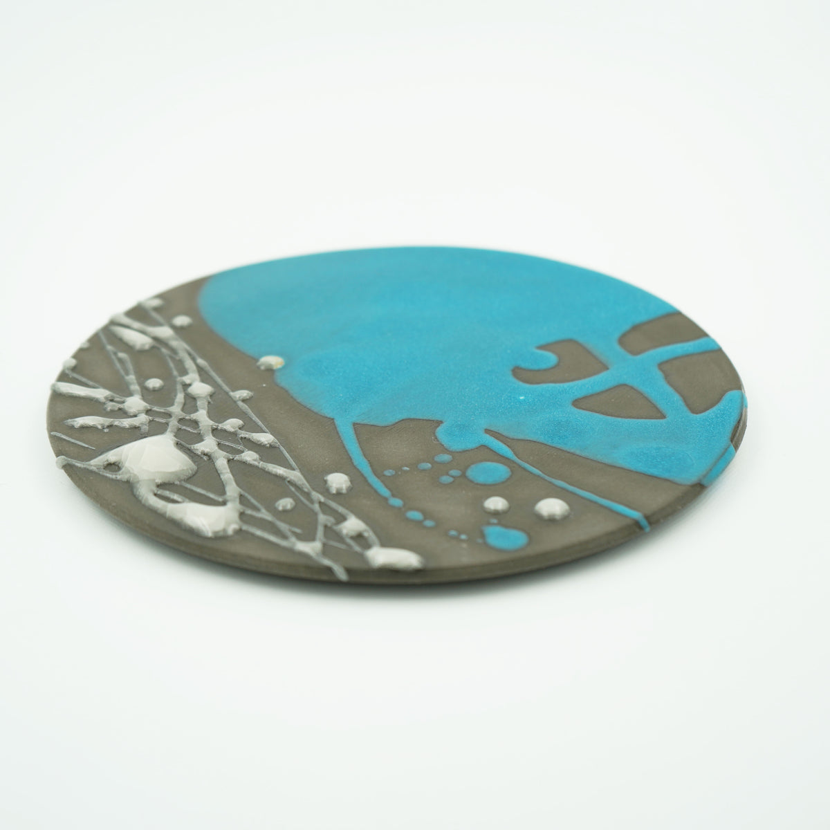 釉遊　6寸フラットプレート　