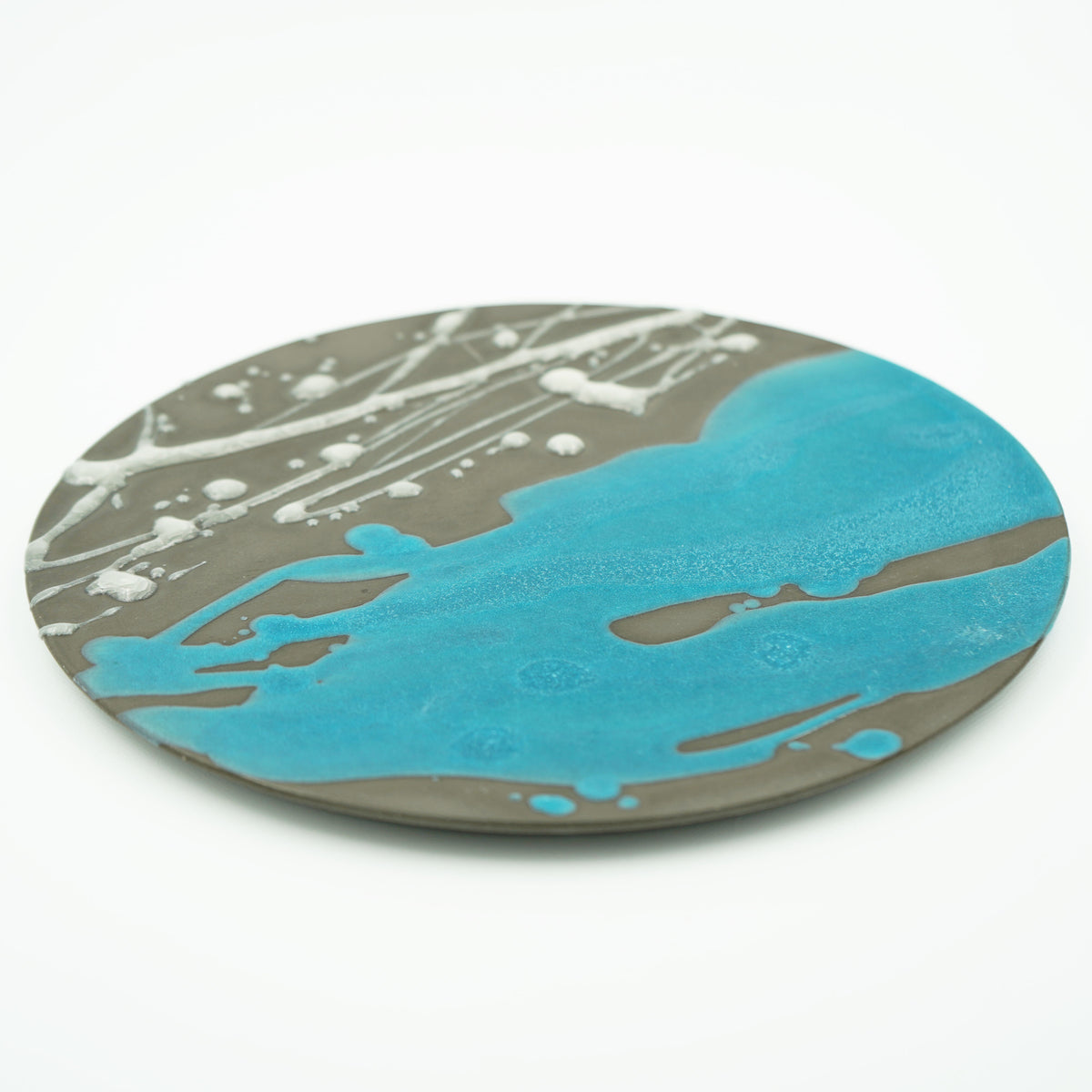 釉遊　8寸フラットプレート　