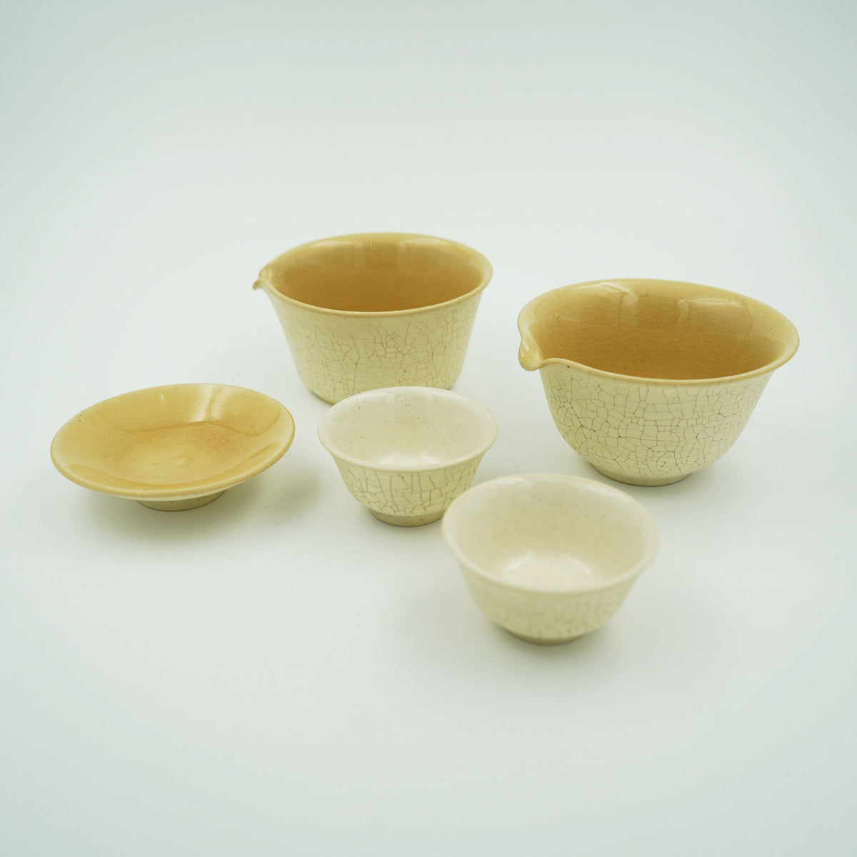 旅茶碗セット(茶杯2　片口1　蓋碗1)