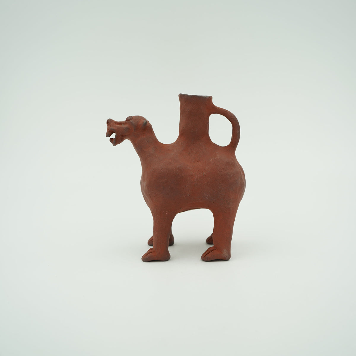 獅子形一輪挿し　赤