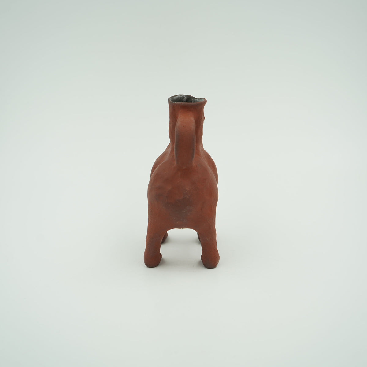 獅子形一輪挿し　赤