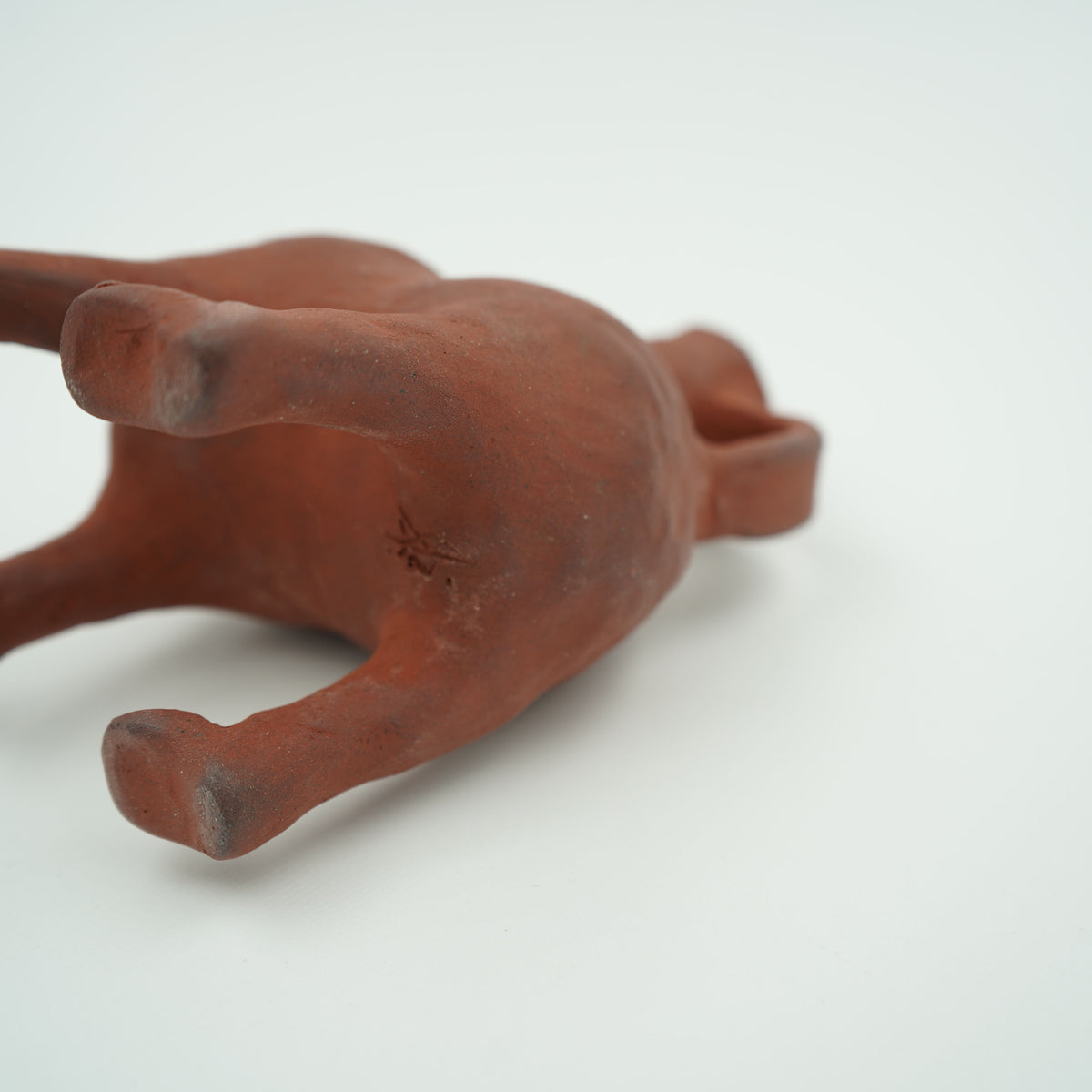 獅子形一輪挿し　赤