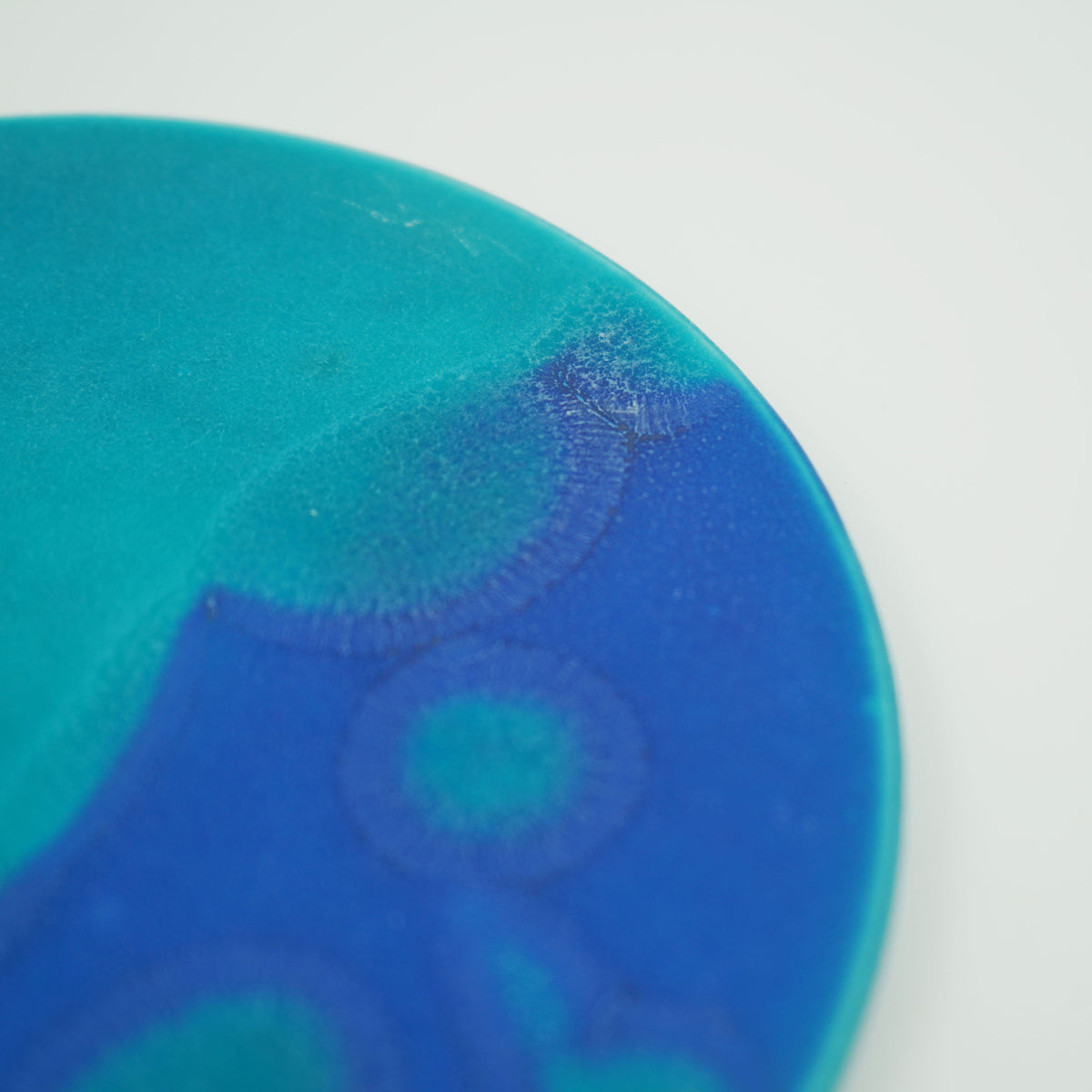 碧釉　6寸フラットプレート(バイカラー）